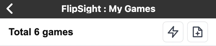 FlipSight 내 게임 메뉴